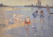 Philip Wilson Steer Children Paddling Walberswick oil painting picture wholesale